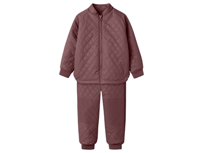 Name It termo sæt rose brown med forstærkninger set forfra